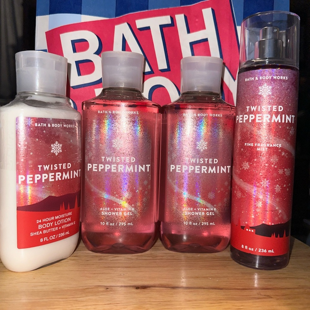 TWISTED PEPPERMINT Ultimate Hydration Body Cream, Shower gel and Fragrance Mist